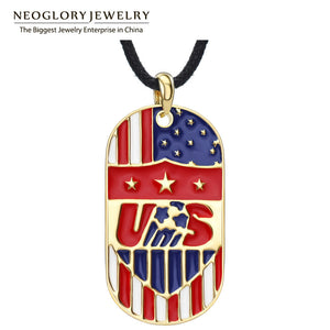 Sporty Yellow Gold Color Stoving Varnish USA America Flag