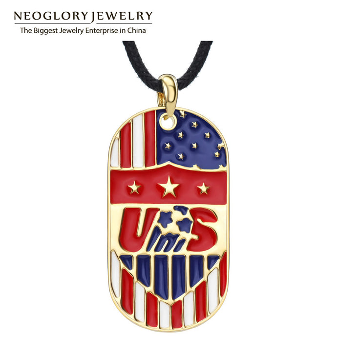 Sporty Yellow Gold Color Stoving Varnish USA America Flag